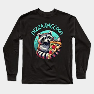 Pizza Raccoon Long Sleeve T-Shirt